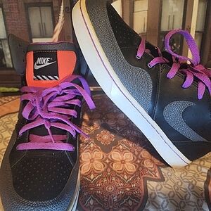 👄🫦 Nike Court Tranxition Basketball Sneaker, Purple/Gray/Orange, US10 🫦👄